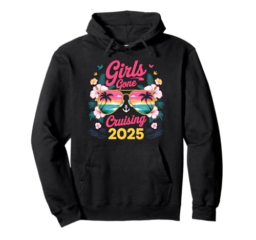 Cruise 2025 Mädchen Trip Vacation Tropical Beach Sonnenbrille Pullover Hoodie Cruise 2025 Mädchen Trip Vacation Tropical Beach Sonnenbrille Pullover Hoodie von IQTEE