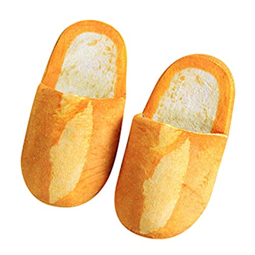 Erwachsene Hausschuhe Pantoffeln Damen Herren Brot Hausschuhe Warm Plüsch und rutschfeste Indoor Bequem Slippers Hausschuhe Slippers Warme Hauptschuhe Brotbrötchen Plüsch Baumwollschuhe von IQYU