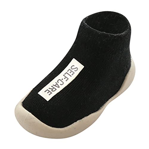 IQYU Baby Schuhe Lauflernschuhe Mädchen Junge Kleinkind Schuhe Junge Stricken Kinderschuhe rutschfeste Bodenschuhe Weicher Boden Bodensocken Stricken Lauflerner Baby Schuhe Kleinkind Schuhe von IQYU