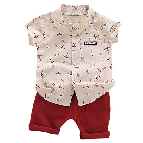 IQYU Babykleidung Jungen 6-12 Monate Baby Blumen Set Kinder Töpfe Kleinkinder Comics Herren Jungen Hemd Outfits Hosen Jungen Outfits & Set Fußball von IQYU