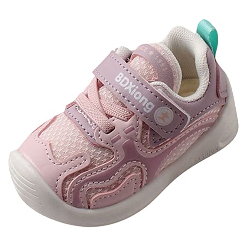 IQYU Babyschuhe Lauflernschuhe 6-12monate-Atmungsaktiv Rutschfest Flats Schuhe Mädchen Sommer Freizeitschuhe Sneakers Baby Turnschuhe Junge atmungsaktiv und bequem Hook Loop Kleinkind-Anzugsschuhe von IQYU