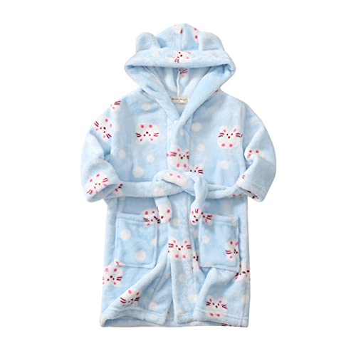 IQYU Bademantel Kinder Flauschig Mit Kapuze - Baby Jungen MäDchen Pyjama - Flauschiger Morgenmantel FüR MäDchen, Kuschelig Saunamantel, Kinderbademantel, Langarm Warm Hausmantel NachtwäSche von IQYU