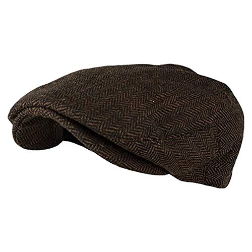 IQYU BaskenmüTze FüR Herren SchirmmüTze Herren Barett SchiebermüNtze BaskenmüTze HerrenCap Cap Newsboy Flat Schwarz SchieberCap Flatcap Retro Herren Einstellbar Herren BaskenmüTze,SchieberCap von IQYU