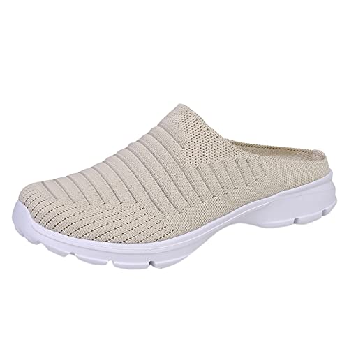 IQYU Business Schuhe Damen 40 Atmungsaktive Schnürschuhe für Damen, Flache Freizeitschuhe, Unisex, leichte Arbeitsschuhe, sportliche, atmungsaktive Arbeitsschuhe Leoparden Schuhe Damen (Beige, 44) von IQYU