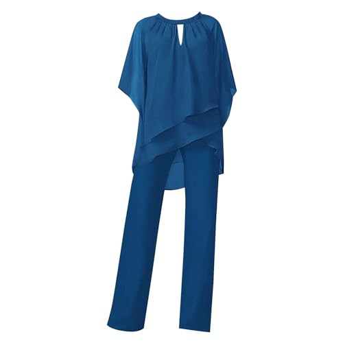 IQYU Damen Hosenanzug Festlich Hochzeit Brautmutter Freizeitanzug Modern Elegant Zweiteiler Sommer Locker Chiffon Bluse Straight Hosen Festival Outfit Aesthetic Clothes Loungewear Stoffhose IQYU Damen Hosenanzug Festlich Hochzeit Brautmutter Freizeitanzug Modern Elegant Zweiteiler Sommer Locker Chiffon Bluse Straight Hosen Festival Outfit Aesthetic Clothes Loungewear Stoffhose von IQYU