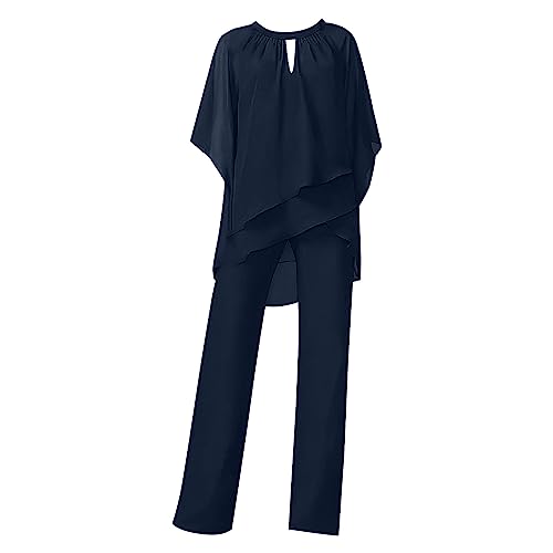 IQYU Damen Hosenanzug Festlich Hochzeit Brautmutter Freizeitanzug Modern Elegant Zweiteiler Sommer Locker Chiffon Bluse Straight Hosen Festival Outfit Aesthetic Clothes Loungewear Stoffhose IQYU Damen Hosenanzug Festlich Hochzeit Brautmutter Freizeitanzug Modern Elegant Zweiteiler Sommer Locker Chiffon Bluse Straight Hosen Festival Outfit Aesthetic Clothes Loungewear Stoffhose von IQYU