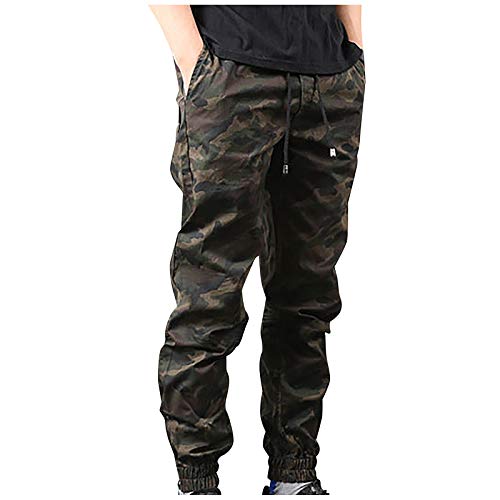 IQYU Freizeithose Herren Army Camouflage Stretch Jogginghose MilitäR Tactical Tarnhose Atmungsaktiv Outdoorhose Mit Dehnbund Cargopants FüR Jagd Wandern Camping von IQYU