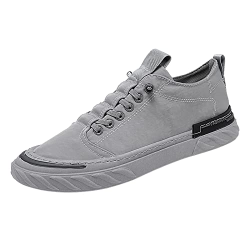 IQYU Gelbe Schuhe Herren 44 Herren Low Top Atmungsaktive Casual Sportschuhe Herren Schuhe 43 Schwarz Business (Grey, 43) von IQYU