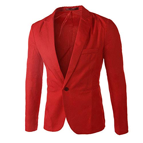 IQYU Herren Blazer - Anzugjacke,Casual Einfarbig Hemdjacke Regular Fit Sakko Business Blazerjacke Klassische Anzug-Jacke Business-Anzugjacken Freizeitanzug Sportjacke Sommersakko Modern Herrenjacke von IQYU