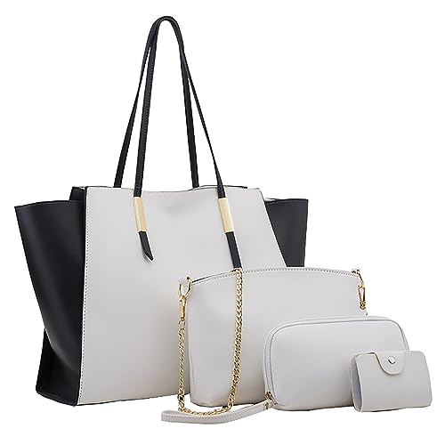 IQYU Hunde Handtuch Taschen Mode Dame dreiteilige Umhängetasche Brieftasche Umhängetasche Umhängetasche Eyck Taschen (White, One Size) von IQYU