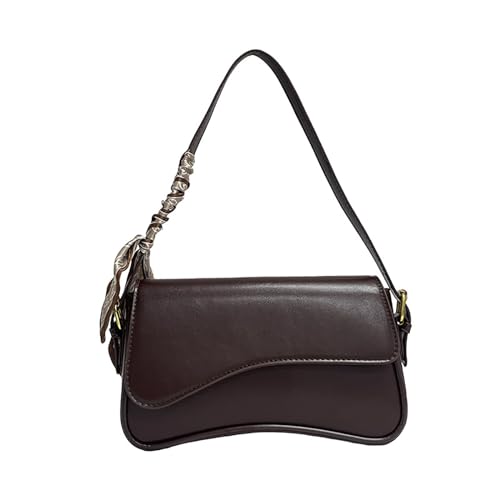 IQYU Kapuzenpullover Damen Mit Taschen Kleine Umhängetasche für Damen, Handtasche, Clutch, klassische Retro-Umhängetasche Party Taschen Damen Klein (Coffee, One Size) von IQYU