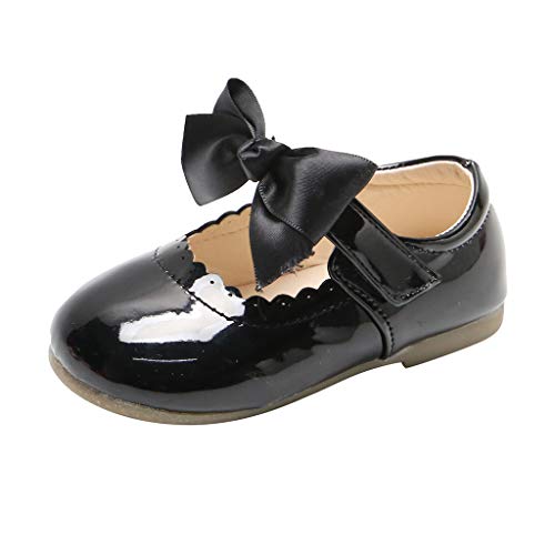 IQYU Kinderhausschuh Mädchen Knoten Sandalen Kleinkind Schuhe Kinder Prinzessin Säugling Baby Baby Schuhe Sportschuhe Baby Junge (Black, 20.5 Toddler) von IQYU