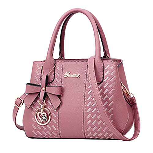 IQYU Kosmetik Taschen Damen Klein Klassische europäische und amerikanische Mode-Mutter-Handtasche mittleren Alters Lange Röcke Damen Winter Mit Taschen (Pink, One Size) von IQYU