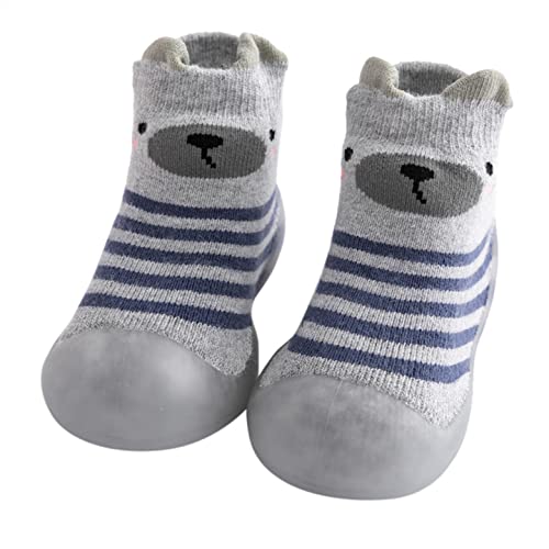 IQYU Lauflernschuhe Mädchen Kleinkind Schuhe Baby Lauflernschuhe Jungen Babyschuhe Kinderschuhe rutschfeste Bodenschuhe Weicher Boden Bodensocken Stricken Sockenschuhe Anti-Rutsch-Socke Schuhe von IQYU