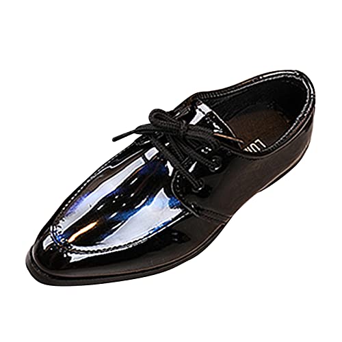 IQYU Lederschuhe 22 Junge Hochzeitsschuhe Kinderschuhe Jungen Performance Lederschuhe Kinder Anzug Schuhe Britischen Stil Lackschuhe Businessschuh Slip-on Tanzschuhe Einzelne Schuhe Hochzeit von IQYU