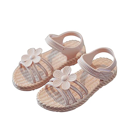 IQYU Mädchen Sandalen mit Reißverschluss Riemchensandalen Kleinkind Kleinkind Große Kinder Prinzessin Roman Schuhe Thermostiefel Jagdstiefel (Zjsjm-C-Pink, 24 Toddler) von IQYU