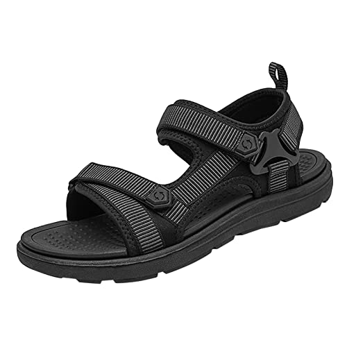 IQYU Sandalen Herren, Outdoorsandalen, Freizeitsandalen Flache, Trekkingsandalen Kreuzriemen, Athletic Slide Sandalen Verstellbare, Schnell Trocknende Sportsandalen, Anti-Slip Strandsandalen von IQYU