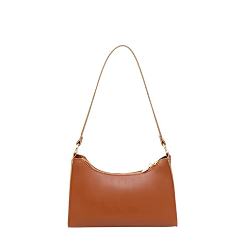 IQYU Taschen Herren Wasserdicht Mode Frauen Kunstleder Einfarbig Achseltasche Handytasche Umhängetasche Umhängetasche Männer Umhängetaschen (Brown, One Size) von IQYU