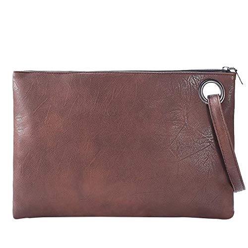 IQYU Zwei Taschen Tasche für Damenumschläge Clutch stabile Dinner für Männer Mode Farbtasche Primark Taschen Damen (Brown, One Size) von IQYU