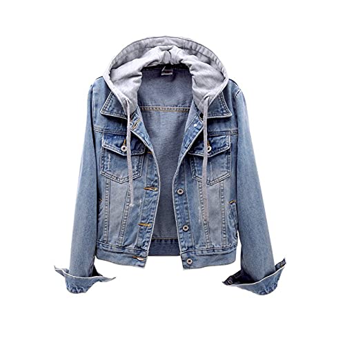 Jeansjacke Mit Kapuze Damen Große Größen: Jeans Jacken Für Damen Oversize Denim-Jacket Langarm Sweatjacke Mit Kordelzug Kapuzenjacke Herbst Übergangsjacke Leichte Sommerjacke Mantel Damen-Jeansjacken Jeansjacke Mit Kapuze Damen Große Größen: Jeans Jacken Für Damen Oversize Denim-Jacket Langarm Sweatjacke Mit Kordelzug Kapuzenjacke Herbst Übergangsjacke Leichte Sommerjacke Mantel Damen-Jeansjacken von IQYU
