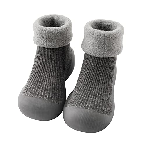 Lauflernschuhe Mädchen Kleinkind Schuhe Baby Lauflernschuhe Jungen Babyschuhe kinderschuhe Rutschfeste Bodenschuhe Weicher Boden Bodensocken Stricken Sockenschuhe Anti-Rutsch-Socke Schuhe von IQYU