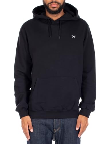 IRIEDAILY Herren Bio-Baumwoll Kapuzenpullover - Mini Flag 2 Hoody in Black, XS von IRIEDAILY