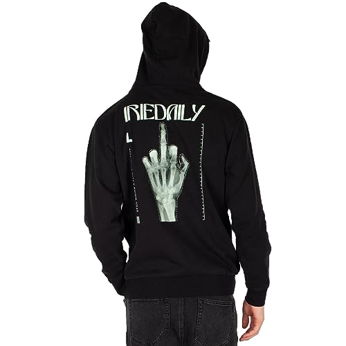 IRIEDAILY Rayfinger Hoodie, Black, M von IRIEDAILY