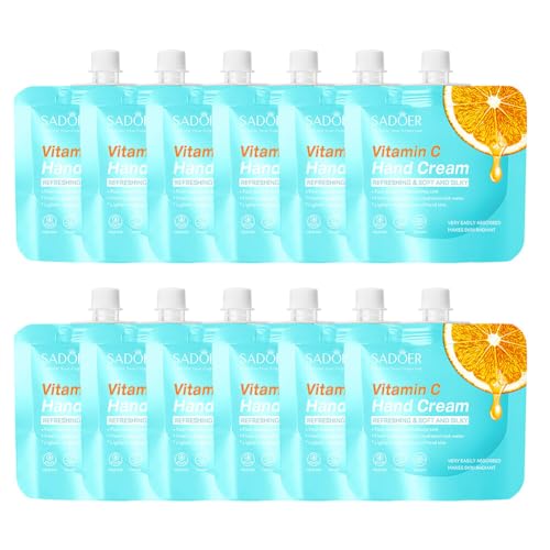 ISAKEN 12 Pack Handcreme Set, Mini Handcreme Pflanzenduft Trockene Rissige Hände Fuß Feuchtigkeitscreme für den Winter, Körpercreme Geschenkset für Muttertag Weihnachten Geburtstagsgeschenke von ISAKEN