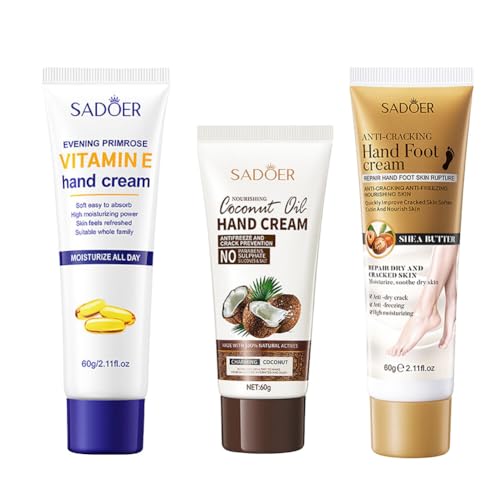 ISAKEN 3 Pack Handcreme Set für Damen Herren, Parfümierte Feuchtigkeitsspendend Handcreme mit Kokosnuss Extrakt und Vitamin E, Handlotion Körpercreme Geschenkset zu Geburtstag, Weihnachten, Neujahr ISAKEN 3 Pack Handcreme Set für Damen Herren, Parfümierte Feuchtigkeitsspendend Handcreme mit Kokosnuss Extrakt und Vitamin E, Handlotion Körpercreme Geschenkset zu Geburtstag, Weihnachten, Neujahr von ISAKEN