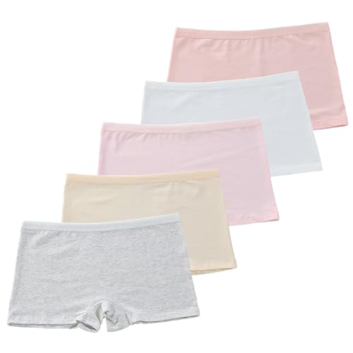 ISAKEN 5er Pack Mädchen Boxershorts Unterwäsche Shorts Weiches Baumwolle Unterhosen Schlüpfer Waschmaschinenfest Slips für Kinder Teenager 8-16 Jahren ISAKEN 5er Pack Mädchen Boxershorts Unterwäsche Shorts Weiches Baumwolle Unterhosen Schlüpfer Waschmaschinenfest Slips für Kinder Teenager 8-16 Jahren von ISAKEN