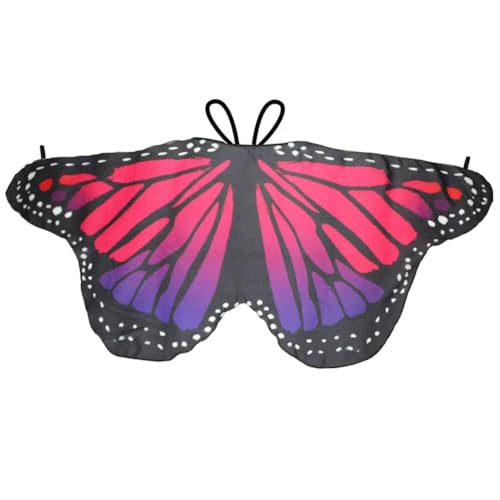 ISAKEN Kinder Schmetterlingsflügel Halloween Fee Schmetterling Umhang Flügel Kostüm Schmetterling Schal Pixie Poncho Kostüm für Mädchen Verkleiden Prinzessin Party Gastgeschenke von ISAKEN