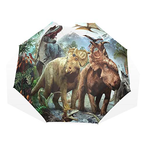 ISAOA Automatischer Reise-Regenschirm,kompakt,faltbar,Netter Dinosaurier,Winddicht Stockschirm,Ultraleicht,UV-Schutz,Regenschirm für Damen,Herren und Kinder ISAOA Automatischer Reise-Regenschirm,kompakt,faltbar,Netter Dinosaurier,Winddicht Stockschirm,Ultraleicht,UV-Schutz,Regenschirm für Damen,Herren und Kinder von ISAOA