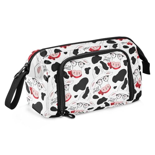 ISAOA Große Kapazität, Federmäppchen, große Aufbewahrung, Federmäppchen, Sonnenbrille, Kuh, Stifte-Tasche mit Reißverschluss, Büro, College, Schreibwaren, Organizer, Schulbedarf für Teenager, Mädchen, ISAOA Große Kapazität, Federmäppchen, große Aufbewahrung, Federmäppchen, Sonnenbrille, Kuh, Stifte-Tasche mit Reißverschluss, Büro, College, Schreibwaren, Organizer, Schulbedarf für Teenager, Mädchen, von ISAOA