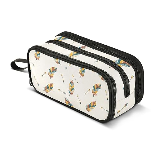 ISAOA Große Kapazität Federmäppchen Boho Federn Pfeil Beutel Tasche Große Stifttasche Schreibwaren Tasche für Mädchen Jungen Erwachsene Studenten, #10, Einheitsgröße, Taschen-Organizer von ISAOA