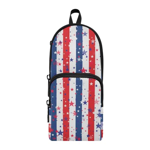 ISAOA Mnsruu Federmäppchen mit großem Fassungsvermögen und mehreren Taschen, USA-Flagge, 4. Juli, amerikanisch, rot, weiß, blau, Sternstreifen, Tasche, Tasche, Schule, Büro, Teenager, Mädchen, Jungen, ISAOA Mnsruu Federmäppchen mit großem Fassungsvermögen und mehreren Taschen, USA-Flagge, 4. Juli, amerikanisch, rot, weiß, blau, Sternstreifen, Tasche, Tasche, Schule, Büro, Teenager, Mädchen, Jungen, von ISAOA