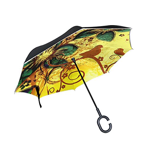 isaoa Gro?e Schirm Regenschirm Winddicht Doppelschichtige seitenverkehrt Faltbarer Regenschirm f¨¹r Auto Regen Au?eneinsatz,C-f?rmigem Henkel Regenschirm Blumen und Vogel Regenschirm isaoa Gro?e Schirm Regenschirm Winddicht Doppelschichtige seitenverkehrt Faltbarer Regenschirm f¨¹r Auto Regen Au?eneinsatz,C-f?rmigem Henkel Regenschirm Blumen und Vogel Regenschirm von ISAOA