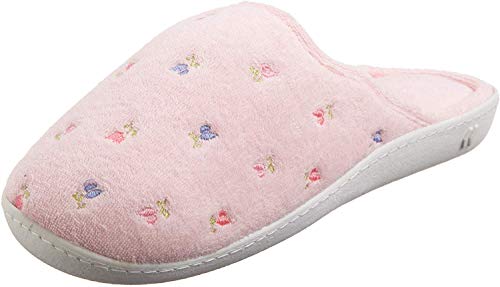 ISOTONER Damen Clog Bestickt, Pink (Rose), 36.5/37 EU von Isotoner