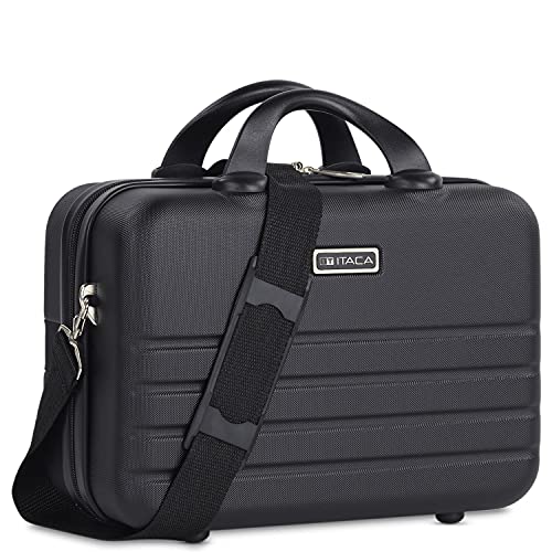 ITACA - Kosmetikkoffer Hartschale Groß, Beautycase Damen, Trolley & Handgepäck Koffer: Beauty Case Hartschale, Kosmetik Koffer, Kosmetiktasche Groß - Ideal für Reisen! 771135, Schwarz von ITACA