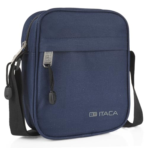 ITACA - Umhängetasche Herren Klein mit verstellbarem riemen - Herren Umhängetasche Klein hergestellt aus hochwertigen Materialien - Dauerhaft Kleine Umhängetasche Herren - Herrentasche Zu, Marine Blau von ITACA