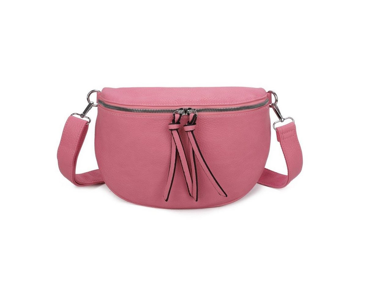 ITALYSHOP24 Bauchtasche Damen Gürteltasche Hüfttasche CrossBody Handytasche, als Schultertasche, CrossOver, Umhängetasche tragbar von ITALYSHOP24