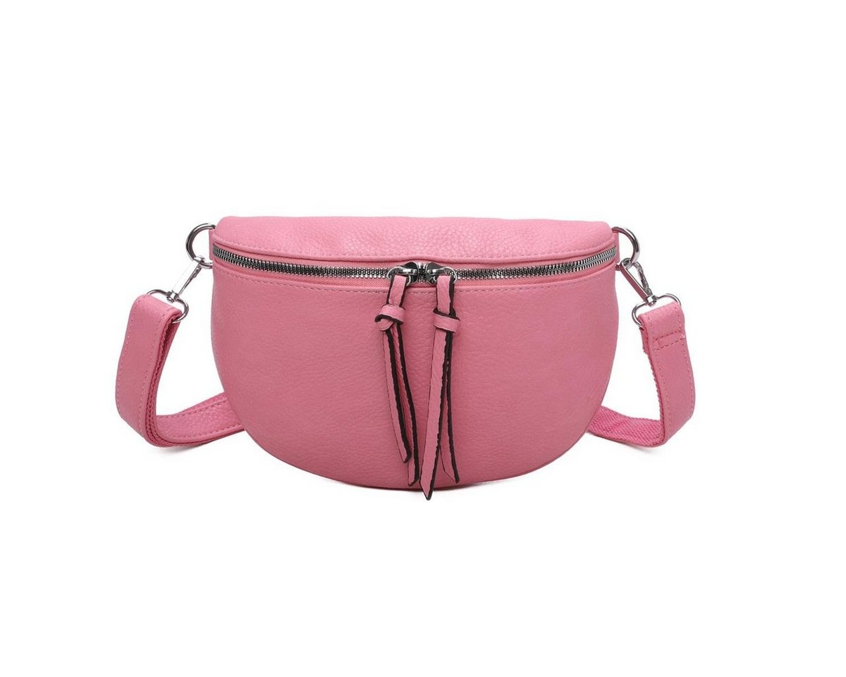 ITALYSHOP24 Bauchtasche Damen Gürteltasche Hüfttasche CrossBody Handytasche, als Schultertasche, CrossOver, Umhängetasche tragbar von ITALYSHOP24