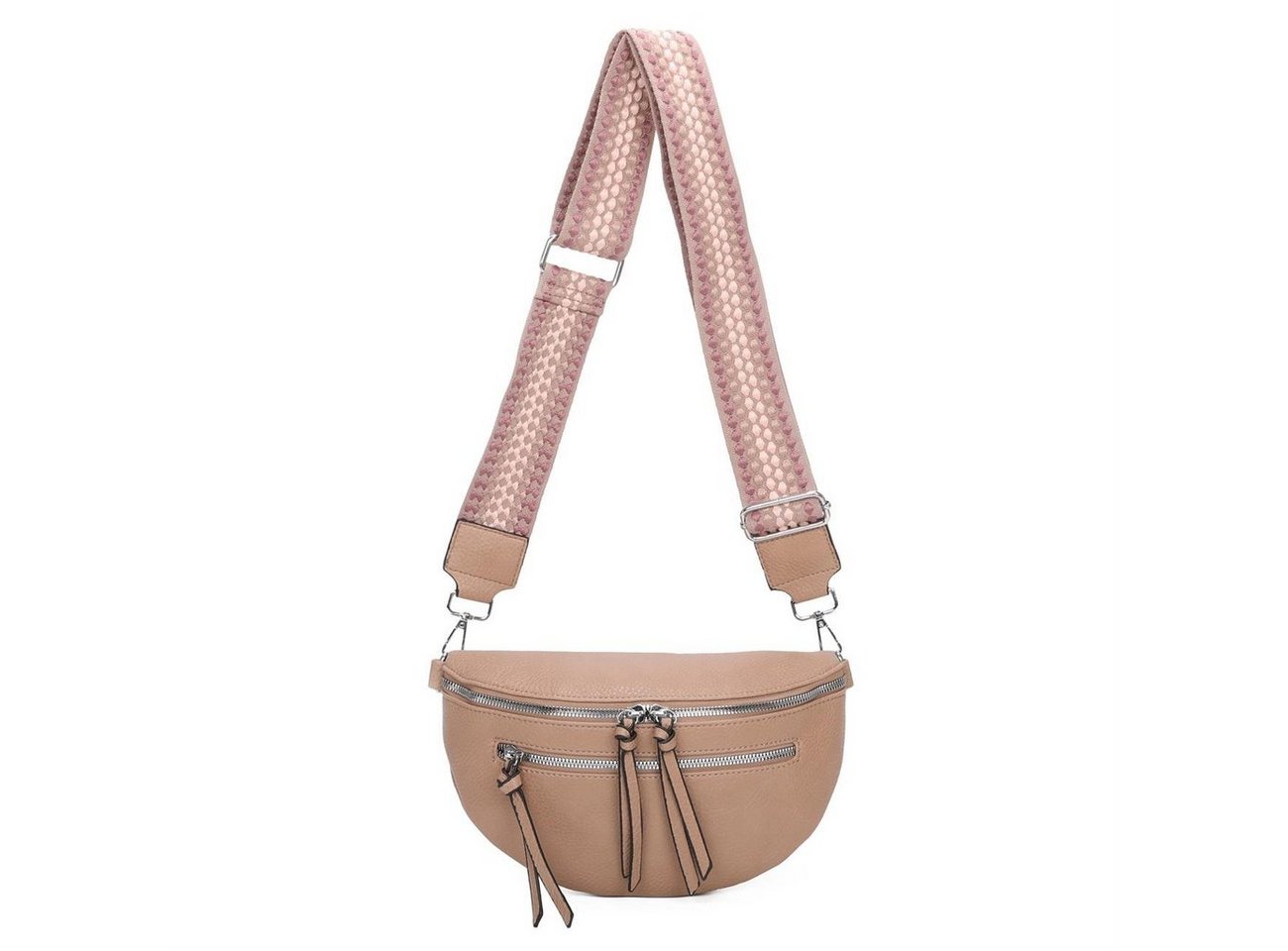 ITALYSHOP24 Schultertasche Damen Gürteltasche Umhängetasche CrossBody Schultertasche CrossOver, Brusttasche, Hüfttasche, Bodybag, Muster Taschengurt, leicht Gewicht von ITALYSHOP24