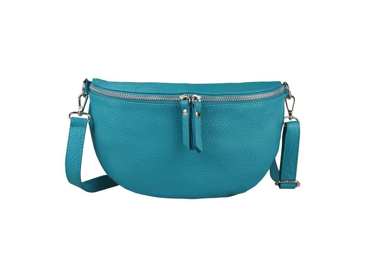 ITALYSHOP24 Bauchtasche Damen Leder Gürteltasche Hüfttasche Cross Body M, als Schultertasche, CrossOver, Umhängetasche tragbar von ITALYSHOP24