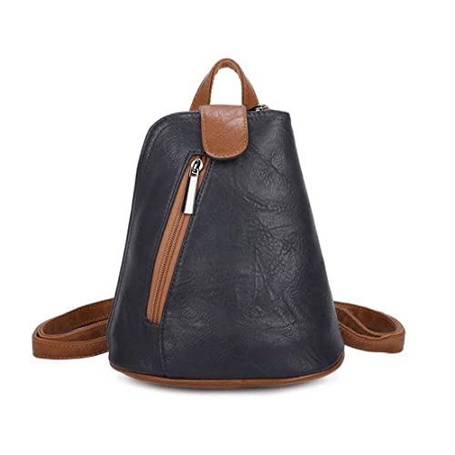 ITALYSHOP24 OBC Damen Rucksack Schultertasche Umhängetasche BackPack Handtasche Crossover Crossbody Henkeltasche Reise Stadtrucksack Dunkelblau von ITALYSHOP24