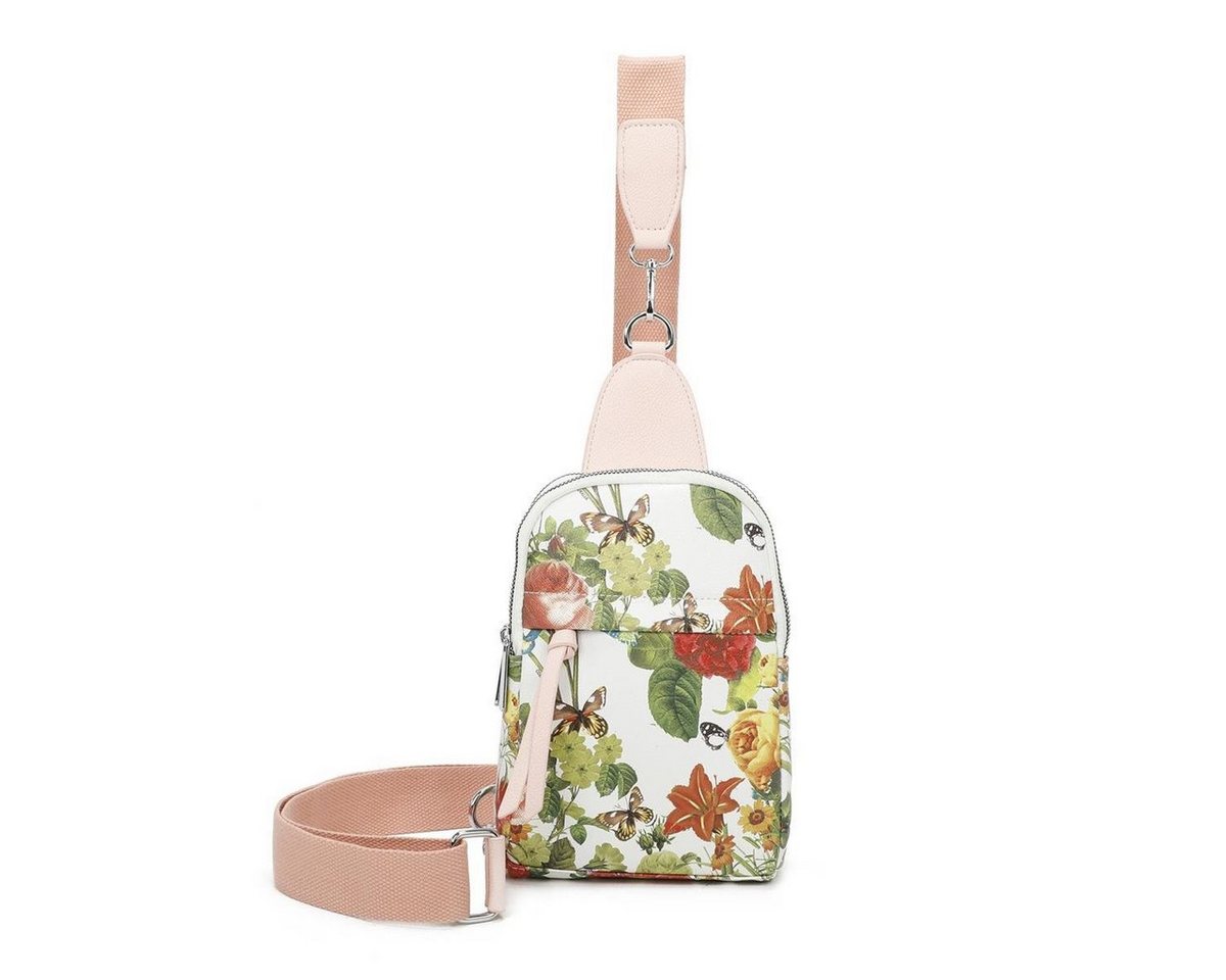 ITALYSHOP24 Schultertasche Damen Blumen Brusttasche Bodybag Sling Tasche Crossbody, Umhängetasche, Crossover & Rucksack von ITALYSHOP24