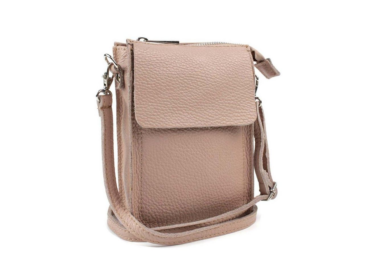 ITALYSHOP24 Schultertasche Damen Leder Handytasche Tasche CrossBody, als Schultertasche, CrossOver, Umhängetasche tragbar von ITALYSHOP24