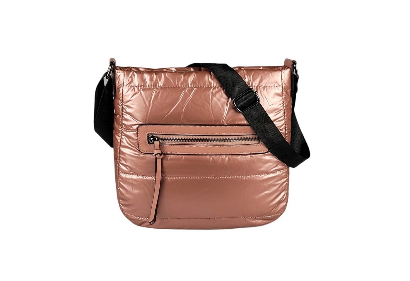 ITALYSHOP24 Schultertasche Damen Nylon Tasche CrossOver, als Handtasche, Umhängetasche, Shopper tragbar von ITALYSHOP24