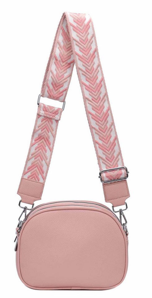 ITALYSHOP24 Schultertasche Damen Tasche Crossbody Handytasche, als Schultertasche, Crossover, Umhängetasche tragbar von ITALYSHOP24