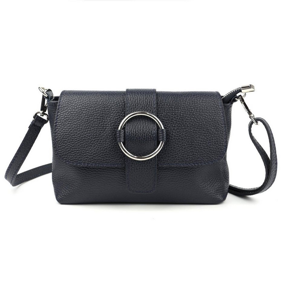 ITALYSHOP24 Schultertasche MADE IN ITALY Damen Leder Tasche Umhängetasche Cross Over Body Clutch, Messenger Bag Brusttasche Hüfttasche Freizeit Abendtasche Smartphone von ITALYSHOP24