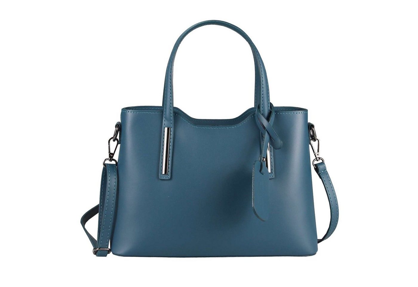 ITALYSHOP24 Schultertasche Made in Italy Damen Leder Handtasche, als CrossOver, Umhängetasche, Shopper tragbar von ITALYSHOP24